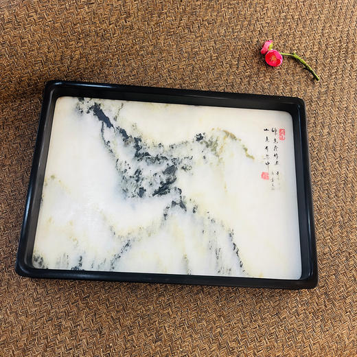 云石+紫光檀茶盘/托盘/底座 商品图2