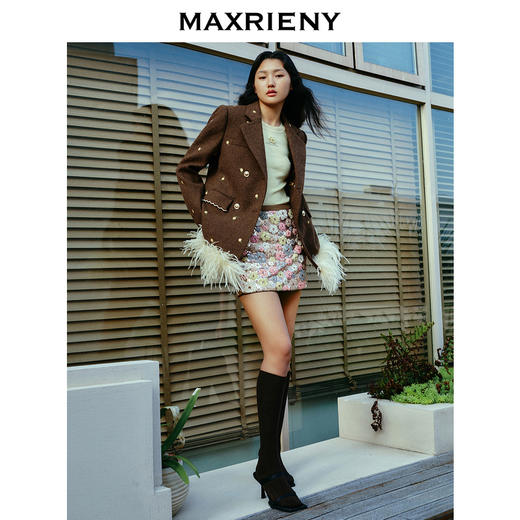【商场同款-新春系列迎春花开】MAXRIENY宫廷复古感绣花外套女(货号:MC88JA779) 商品图1