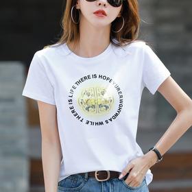 NYL-675中国风T恤女夏季新款时尚洋气圆领拼接宽松设计感半袖上衣