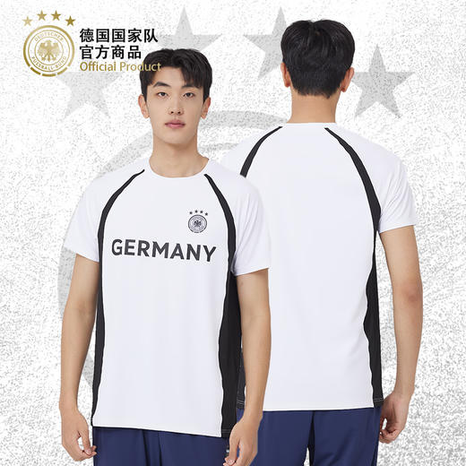 德国国家队官方商品 | 黑白拼色休闲百搭T恤短袖运动户外足球迷 商品图0
