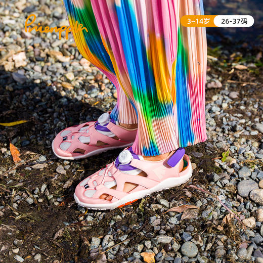 XY pineapple旋钮赤足凉鞋-2024夏季新款儿童户外溯溪凉鞋中大童防撞防滑运动凉鞋 商品图3