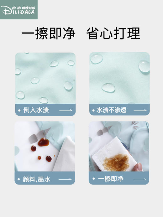 【吃饭不脏衣 落食轻松兜】宝宝罩衣吃饭防水围兜春夏长袖防脏儿童幼儿园饭兜2024新款男女童 商品图2