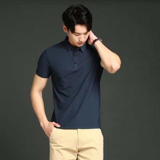【男女款夏季冰丝polo衫】经典立领 高弹透气 吸湿速干 垂感免烫 舒适亲肤 商品图3