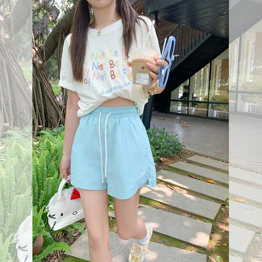 <曾小咸推荐> 【元气满满】彩色字母T恤+短裤 商品图0