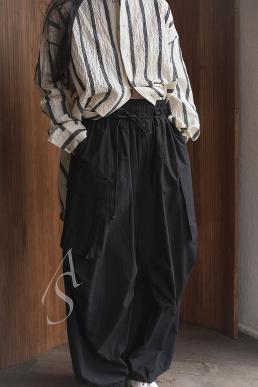 Toogood  男士原色条纹/黑色PEDLAR立领长衬衫 商品图3