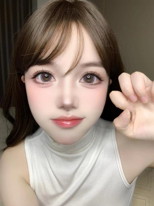 【大直径】Agenscolor-莫奈粉咖-14.5mm【年抛 0-1000度 无525/575】 商品图5