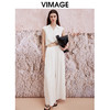 VIMAGE纬漫纪夏季新款气质高级感白色高腰显瘦阔腿长裤休闲裤V2105730 商品缩略图1