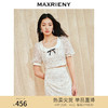 MAXRIENY精致复古黑白波点泡泡袖2024新款上衣女(货号:MS85TP052) 商品缩略图0