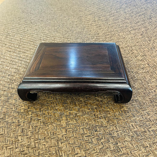 大红酸枝四脚小长方形底座 商品图0