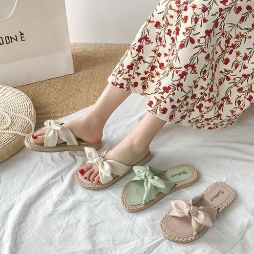 夏天温柔配裙子凉鞋仙女风潮2023年新款夏季学生平底沙滩sjmh25 商品图3