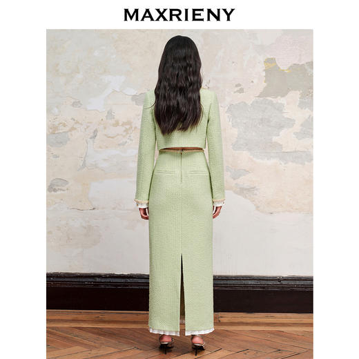 【商场同款】MAXRIENY名媛千金小香风花纱半裙23秋冬新款半身裙子(货号:MC88SK586) 商品图3