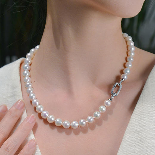 MANREYA玛芮雅项链“繁花银镀白金爱迪生珍珠项链礼盒 商品图2