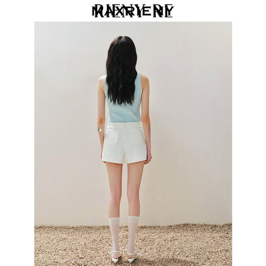 MAXRIENY精致复古感弹力牛仔短裤2024夏季新款休闲裤女热裤(货号:MS85PA011) 商品图3