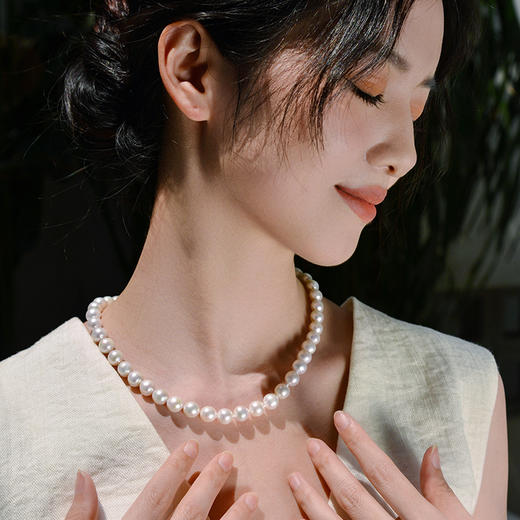 MANREYA玛芮雅项链“繁花银镀白金爱迪生珍珠项链礼盒 商品图8