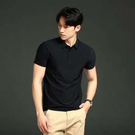 【男女款夏季冰丝polo衫】经典立领 高弹透气 吸湿速干 垂感免烫 舒适亲肤 商品图7