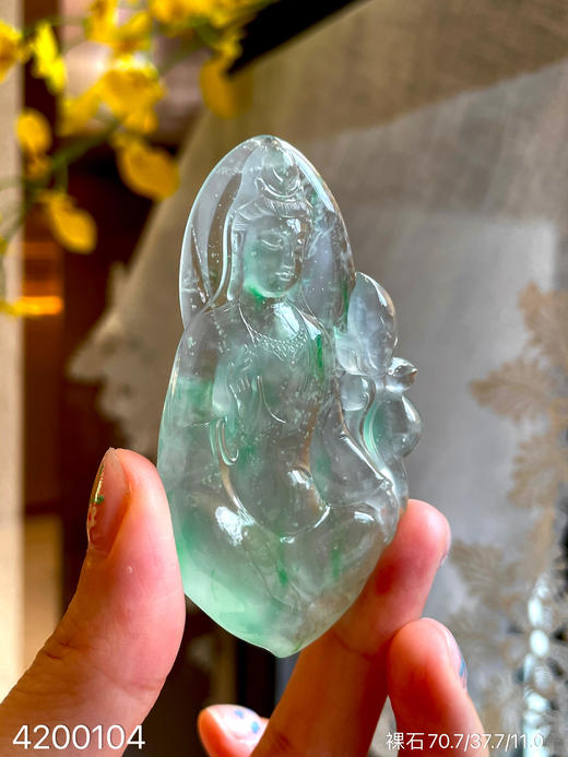玻璃种飘翠观音裸石【4200104】具体价格微信咨询 商品图8