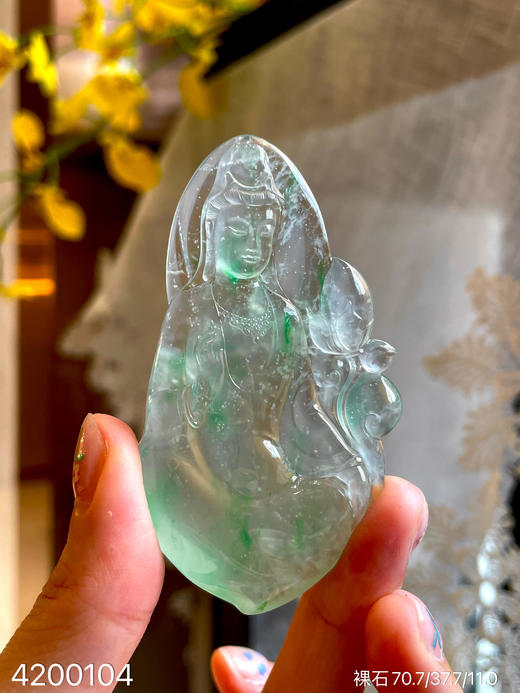 玻璃种飘翠观音裸石【4200104】具体价格微信咨询 商品图6