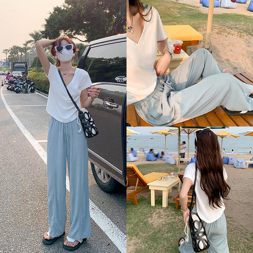 <曾小咸推荐> 【韩范欧尼】大小版本V领短袖 商品图2