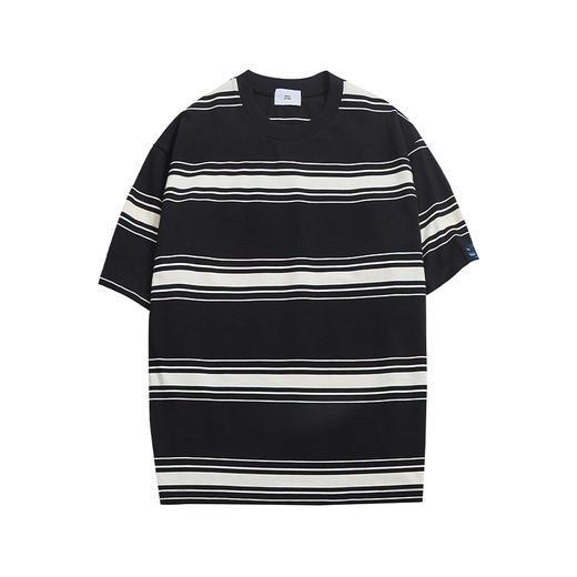 徐太浪美式撞色条纹短袖t恤男夏季时尚休闲潮流百搭宽松半袖上衣 商品图4