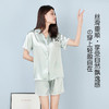 夏季轻薄凉感冰丝透气睡衣女甜美蕾丝亲肤柔软女士家居服套装9608#蕾丝薄荷家居服 商品缩略图3