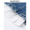 MAXRIENY钉珠宽肩截短廓形牛仔外套2024春季新款上衣女(货号:MS85JA031) 商品缩略图3