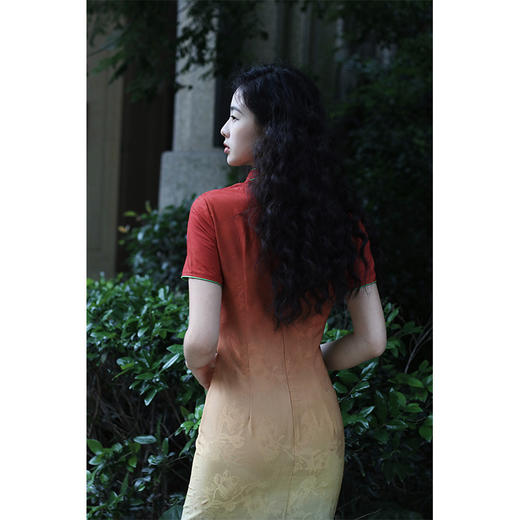 气质筒子领优雅复古新中式改良长款旗袍LSB2218 商品图4