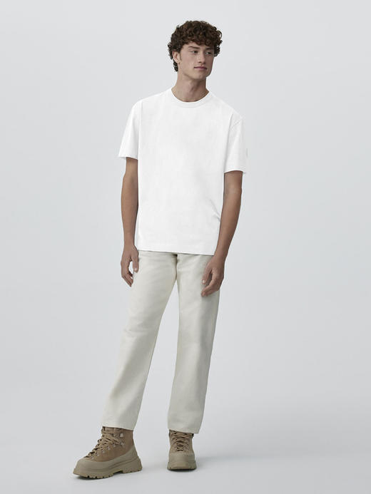 大鹅 2024夏新款 经典袖口刺绣标 男士宽松版休闲 圆领短袖T恤 一盒两件 特惠 Z-11620 商品图3