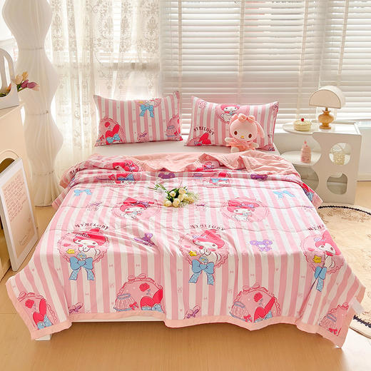 【呵护一整晚睡眠】三丽鸥A类水洗棉夏凉被 吸湿透气 手感细腻柔软 亲肤舒适 商品图3