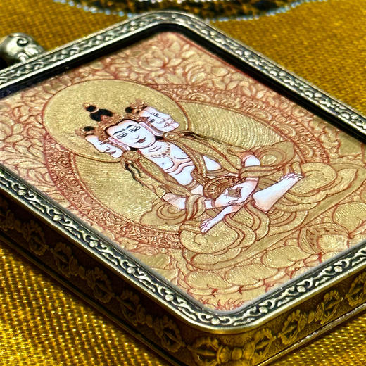 金唐《大日如来》唐卡佛牌 商品图0