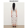 玛克门店发货:MAXRIENY国风手绘复古色蕾丝装饰连衣裙桑蚕丝裙子(货号:MC85DR263) 商品缩略图3