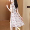 AHM-8689中国风印花新中式连衣裙夏季新款法式气质收腰显瘦中长裙 商品缩略图3
