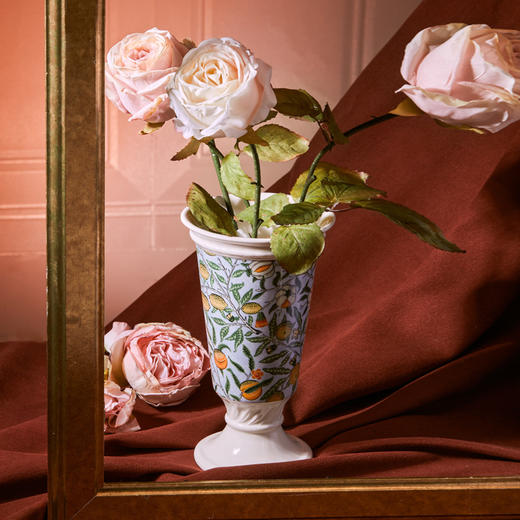 简小姐精选芍药季手工花瓶  JOYYE卓艺联名V8A博物馆授权产品 威廉莫里斯高足花器  下单5天发货 商品图6