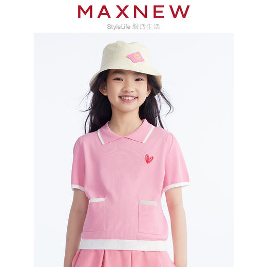 【毛衫】童装POLO爱心短袖毛衫 1N2362501 商品图0