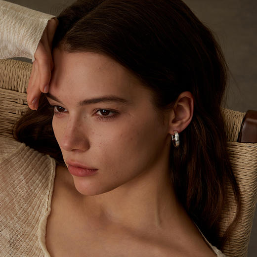 ARSIS｜星夜系列 丝光星痕耳圈 商品图2