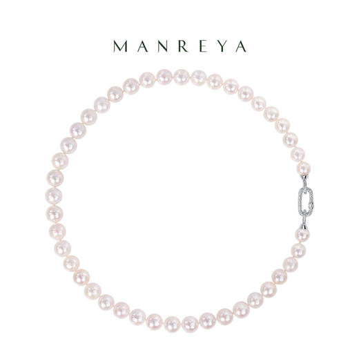 MANREYA玛芮雅项链“繁花银镀白金爱迪生珍珠项链礼盒 商品图0