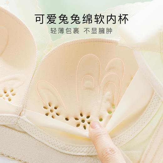 【透气洞洞 减压美背】花型蕾丝洞洞杯文胸轻薄贴合聚拢防外扩落雨初晴 商品图3