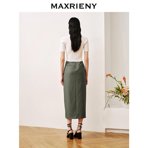 MAXRIENY都市通勤风开叉包臀半身裙修身遮肉裙子(货号:MC88SK510) 商品图3