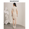 【商场同款】MAXRIENY复古简约通勤风燕麦色烫钻连衣裙春(货号:MC88DR090) 商品缩略图3