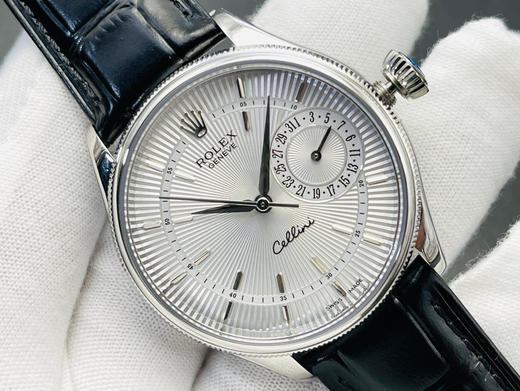 TWF劳li士切利尼系列。尺寸39*11.5mm，3165克隆机芯，蓝宝石镜面，鳄鱼皮表带，男士腕表，密底，自动机械机芯 商品图6