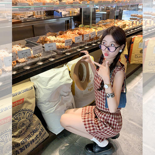 <曾小咸推荐> 【心动棋盘格】红格子套装 商品图1