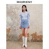 MAXRIENY烫钻双腰头牛仔半身短裙秋季a字高腰设计感包臀显瘦裙子(货号:MS88SK299) 商品缩略图1