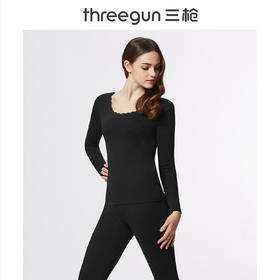Threegun三枪 【舒肤莱卡棉】圆领女士保暖内衣套装-22740D021