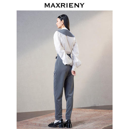 MAXRIENY百搭锥形长裤女春款高腰通勤风九分裤子(货号:MC87PA022) 商品图2
