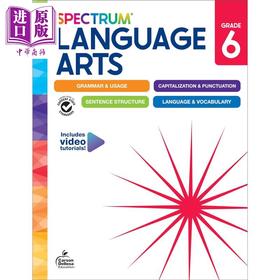 【中商原版】美国新课标教辅 光谱练习册 语言艺术 6年级 Spectrum Language Arts Workbook Grade 6 英文原版 Carson Dellosa