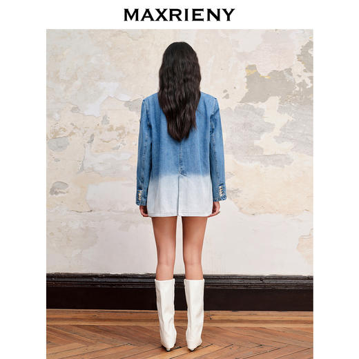 【商场同款】MAXRIENY城市静奢牛仔外套早秋廓形上衣(货号:MC88JA568) 商品图3