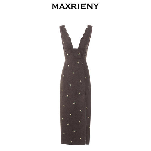 【商场同款-新春系列迎春花开】MAXRIENY复古宫廷连衣裙开衩裙子(货号:MC88DR775) 商品图4