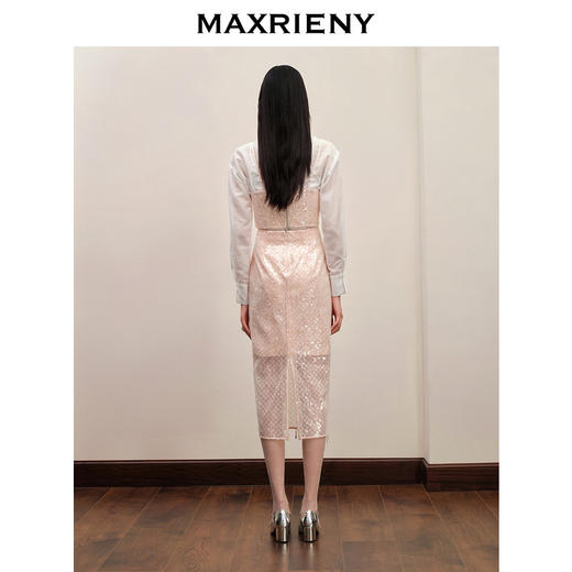 【商场同款】MAXRIENY奢华樱花粉珠片绣花吊带blingbling小背心(货号:MC88TP603) 商品图3