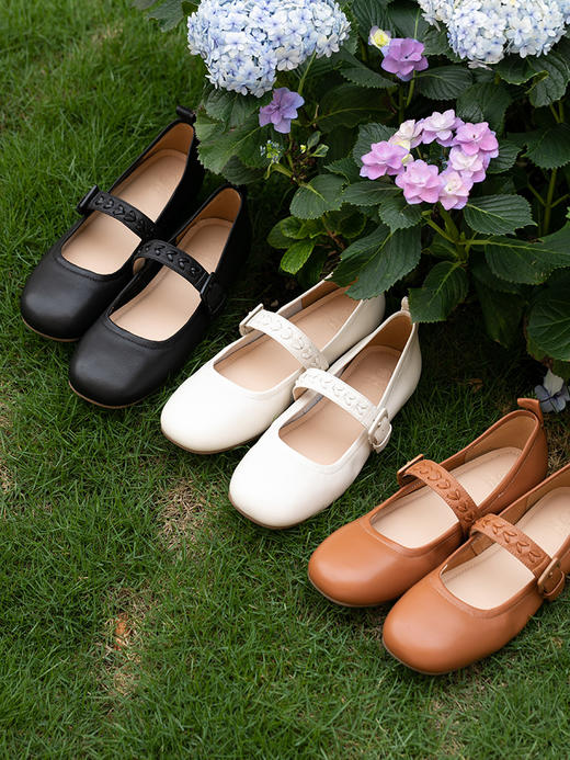 牧衣游 舒适百搭文艺复古软底真皮单鞋 踏鹊枝 【不支持会员折】 商品图2