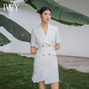 IWY/白色西装连衣裙短袖高级设计感女神范美容院操作师商务通勤裙Q11255 商品缩略图1