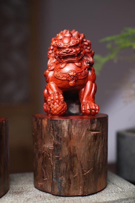精雕狮子°拆房老料摆件（对） 商品图9